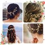 Cheveux Mariage Accessoire，Bandeau de mariée en Perles de Feuille d'or Rose, Bandeau Pour Cheveux, Accessoires de Cheveux, Coiff
