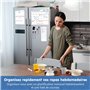 ANLIOTE Calendrier Mensuel et Hebdomadaire Magnétique pour Frigo et Petit Tableau Liste de Courses avec 4 Marqueurs et 1 Effaceu