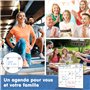 ANLIOTE Calendrier Mensuel et Hebdomadaire Magnétique pour Frigo et Petit Tableau Liste de Courses avec 4 Marqueurs et 1 Effaceu