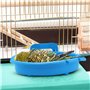 Baignoire Oiseaux Cage Bains d'oiseaux Petits Perroquets Suspendue Bathtub Accessoires pour Perruche/Canaris (Bleu)