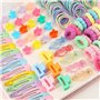 INSKIDS Lot de 695 barrettes à cheveux - Accessoires pour cheveux - Pinces à cheveux et bandes élastiques à cheveux - Pince à ch
