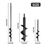Mèche Tariere Perceuse avec Gants & 4cm*22cm+4cm*42cm+8cm*30cm