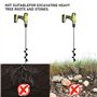 Jardin Foreuse 4PCS Foret Tarière en Spirale, Mèche Tariere Perceuse avec Gants & 4cm*22cm+4cm*42cm+8cm*30cm, Outil de Plantatio