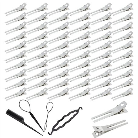 VEGCOO 60 Pièces Pince Crocodile Cheveux