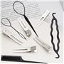 VEGCOO 60 Pièces Pince Crocodile Cheveux, 45mm Pinces Locks et Ensemble Tressé pour Filles Femmes Coiffures Bricolage