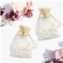 VEGCOO Sachet Organza Jute, 24 Pièces 10×15 cm Sachets en Organza Cadeau avec Cordon de Serrage Réutilisable pour Mariage, Bijou