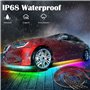 LED sous la Voiture, 59&20 Pouces Bandes Lumineuses à LED de Voiture, Lumières de sous-éclairage de voiture à LED avec son actif
