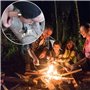 PEALOV Tarière Bushcraft,forets Hélicoïdaux Manuels Avec étui En Cuir,outil De Réglage De Survie Multifonction,clé à Molette De 