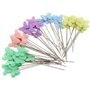 linvshi shop Épingles à Coudre,100 Pièces Épingles à Tête de Fleurs,Plat Colorées Epingle Couture en Forme pour DIY Quilting Out