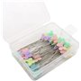 linvshi shop Épingles à Coudre,100 Pièces Épingles à Tête de Fleurs,Plat Colorées Epingle Couture en Forme pour DIY Quilting Out