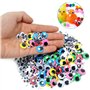 1500 pièces Yeux Mobiles Autocollant,Plastique Yeux Mobiles Googly Yeux Multicolore soi adhésif Yeux pour DIY Craft Scrapbooking