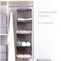 Eushine Étagère de penderie à Suspendre, 4 Niveaux, Lavable Rangement Suspendu, Organisateur de Vêtements avec Renfort Intérieur