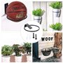 GIAK Lot de 3 Supports Muraux pour Pot de Fleurs Porte Pot de Fleur Anneau Pot Anneau Titulaire Pliable avec Vis pour Jardins In