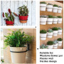 GIAK Lot de 3 Supports Muraux pour Pot de Fleurs Porte Pot de Fleur Anneau Pot Anneau Titulaire Pliable avec Vis pour Jardins In