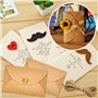 50pcs Enveloppes en Papier Kraft 17.5X11cm Mini Enveloppe Mignon Enveloppe de Carte Cadeau avec Coeur Fermoir pour Noël Thanksgi