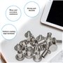 œIllets Ovales Twist Verrouiller en Laiton Nickelé Tourniquet Bache avec Contre-rivure et Rivet pour Accessoires DIY Craft à Mai