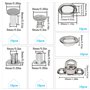 œIllets Ovales Twist Verrouiller en Laiton Nickelé Tourniquet Bache avec Contre-rivure et Rivet pour Accessoires DIY Craft à Mai