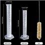 Eprouvette Graduée en Plastique Transparent Cylindre Lab Test Tube 2 Pièces Liquide de Mesure Outils 50 ml 100 ml pour le Bricol