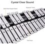 Btuty Xylophone Glockenspiel 30 notes Cadre en bois Pliable Barres en Aluminium Instrument de musique à percussion Cadeau avec s