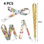 PXRLMYF 4 Pièces Sangle Porte-objets pour Téléphone,Laniere Tour de Cou Simpsons,Courroie de Cou avec Mousqueton pour Clé USB Ba