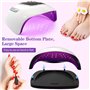 Timpou 280W Lampe UV pour Ongles en Gel - Sèche-Ongles Professionnel Rouge avec 66 Perles, Capteur Automatique, 4 Réglages de Mi