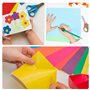 Salubohum100 Papier Couleur, Papier Cartonné Couleur A4, Feuille de Couleur, Haute Qualité 230g/m², Papier Craft aux Travaux Man