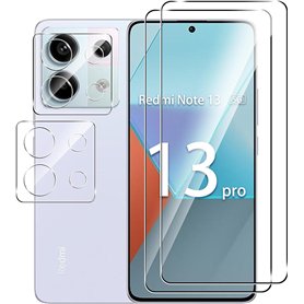 Tieeyivv Verre Trempé Compatible avec Xiaomi Redmi Note 13 Pro/POCO X6 5G Film Protection écran + Caméra Arrière Protecteur Couv