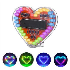 PEMENOL Projet de soudure LED RVB en forme de cœur SMT/SMD DIY Kit électronique d'apprentissage de soudure pour la formation sco