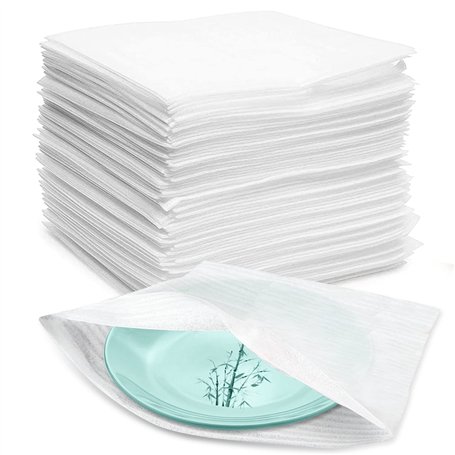 Feuilles Mousse Papier Bulle Déménagement Carton pour Vaisselle Carton Demenagement Verres Plats Assiettes (100PCS)