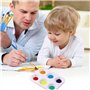 10 Pièces Palette de Peinture Plastique,Huile Palette de Couleurs Rectangulaire avec 6 Puits,Aquarelle Palette de Mélange pour E