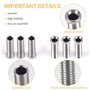 WangCang Lot de 2 vis creuses pour bonde à tamis - 45 mm - En acier inoxydable - Vis creuse M12 - Pour évier, drains de cuisine 