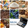 Oderra Balance de Cuisine Precision 700g/0.01g, Balance à Bijoux Portable Avec Écran LCD Rétroéclairé, Contient 2 Piles, Idéal p