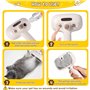 Brencco Brosse Chat Vapeur, 4 in 1 Brosse Vapeur Chat Chien Avec Réservoir D'eau Rechargeable Pour à Poils Courts Et Longs Pour 