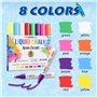 Brencco Feutre Craie Vitre Effacable, 6mm Pointe Feutre Tableau Blanc Effacable, Craie pour Tableau Noir Effacable, Chalk Marker