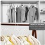 Baxcdyswe 8 Pcs Cintre Gain de Place, Organisateur de Cintres Multifonctionnel Pratique et Durable INOX, Cintre Métallique Magiq