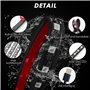Baxcdyswe 4 Pièces LED Voiture Interieur, Éclairage Intérieur de Voiture, Lumières d'Ambiance Voiture, Bande Lumineuse de Musiqu