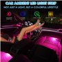Baxcdyswe 4 Pièces LED Voiture Interieur, Éclairage Intérieur de Voiture, Lumières d'Ambiance Voiture, Bande Lumineuse de Musiqu