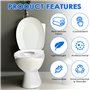 Eckerdromk 60 Pièces Protege Toilette Jetable, Protege Cuvette WC Jetable, Housses Siège Toilette Papier Jetables Biodégradables