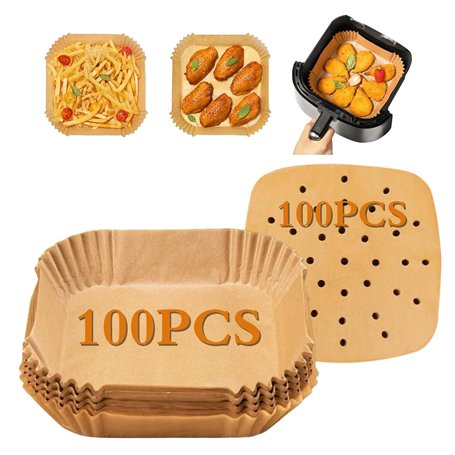 Mokaskaidj 200Pcs Papier Cuisson Air Fryer