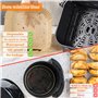 Mokaskaidj 200Pcs Papier Cuisson Air Fryer, Papier Sulfurisé pour Air Fryer, Papier Carré pour Casseroles(20-25cm) et Papier Pla
