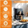 Mokaskaidj 200Pcs Papier Cuisson Air Fryer, Papier Sulfurisé pour Air Fryer, Papier Carré pour Casseroles(20-25cm) et Papier Pla
