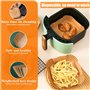 Mokaskaidj 100 Pièces Papier Cuisson Air Fryer, Barquette Air Fryer, Papier Sulfurisé Air Fryer Compatible Philips Airfryer à Do