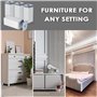 Sudnsadaks 4 Pcs Pieds de Meubles Reglables, Pieds de Support Fixation en Alliage d'Aluminium, Forme Carrée Hauteur Ajustable Pi
