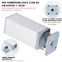 Sudnsadaks 4 Pcs Pieds de Meubles Reglables, Pieds de Support Fixation en Alliage d'Aluminium, Forme Carrée Hauteur Ajustable Pi
