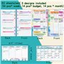 Feuille Classeur Budget,82 Feuilles 6 Trous Feuilles de Budget Suivi des Coûts du Classeur Feuilles de Budget en Papier de Recha