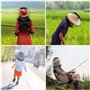 Anti Tête de Moustique Net,4 PCS Filet de Tête Anti-moustiques Moustiquaire Visage Filet de Chapeau de Pêche pour Apiculteur Ran