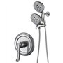 ELLO&ALLO Ensemble de robinet de douche mitigeur et kit de garniture en nickel brossé