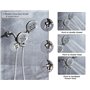 ELLO&ALLO Ensemble de robinet de douche mitigeur et kit de garniture en nickel brossé, pommeau de douche à effet pluie avec comb