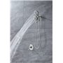 ELLO&ALLO Ensemble de robinet de douche mitigeur et kit de garniture en nickel brossé, pommeau de douche à effet pluie avec comb