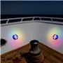 DONGKER Lot de 2 Lumières de Bateau Sans Fil,Feux Navigation,11 LED RVB Étanches,Éclairage Intérieur Marin,Télécommande Sans Fil